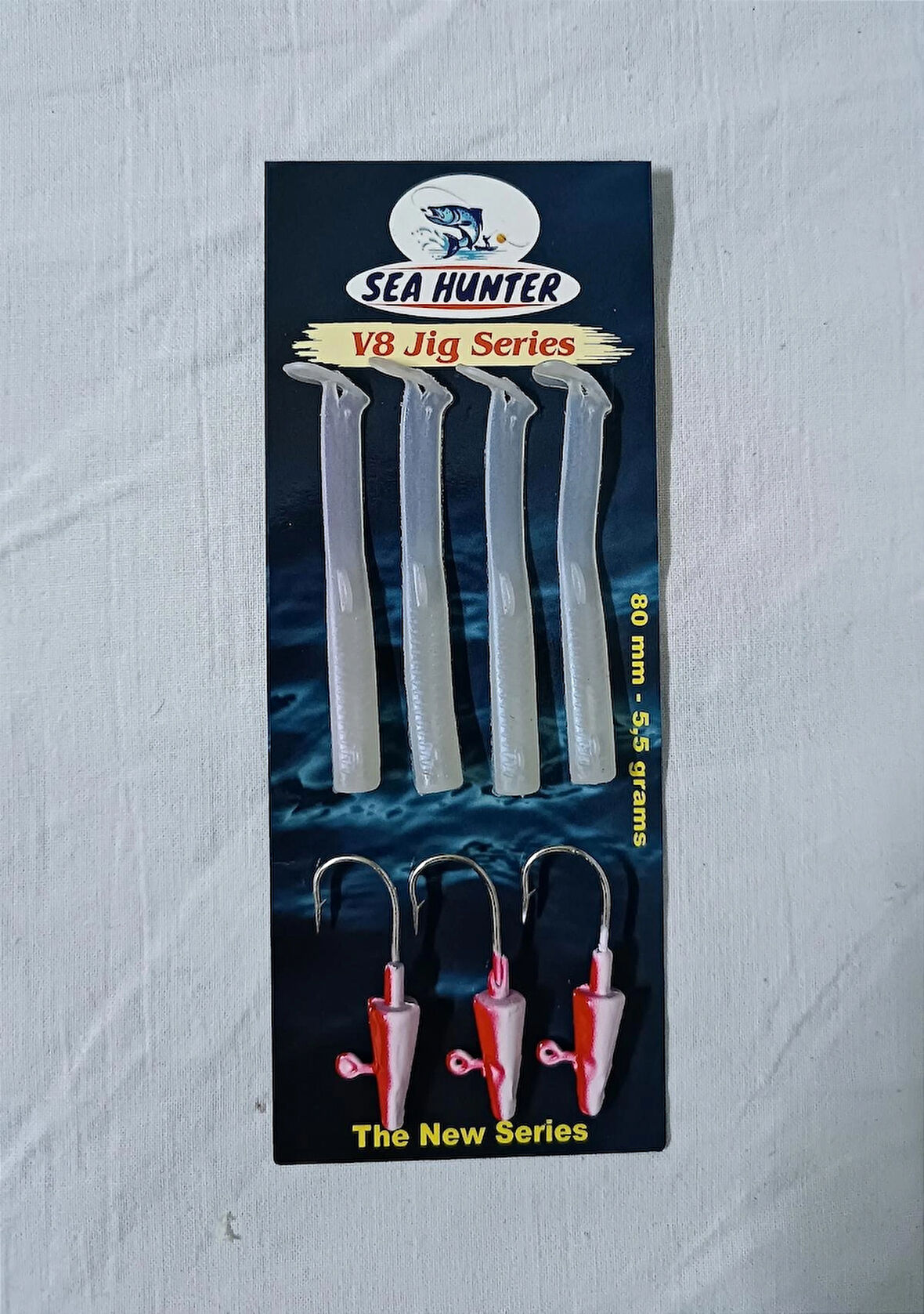 SeaHunter V8 Jig Series 8cm 5,5gr Silikon Yem 4pcs İSPİRTO