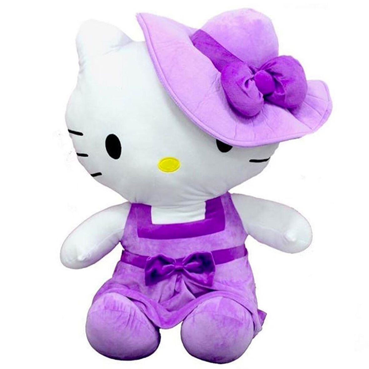 SUNMAN PELÜŞ OT180200-A HELLO KİTTY MOR ELBİSELİ ŞAPKALI 36 CM