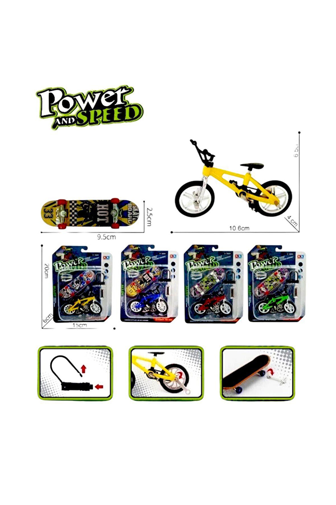 BİSİKLET PARMAK KAYKAY 55039-5 KARTELA 3+