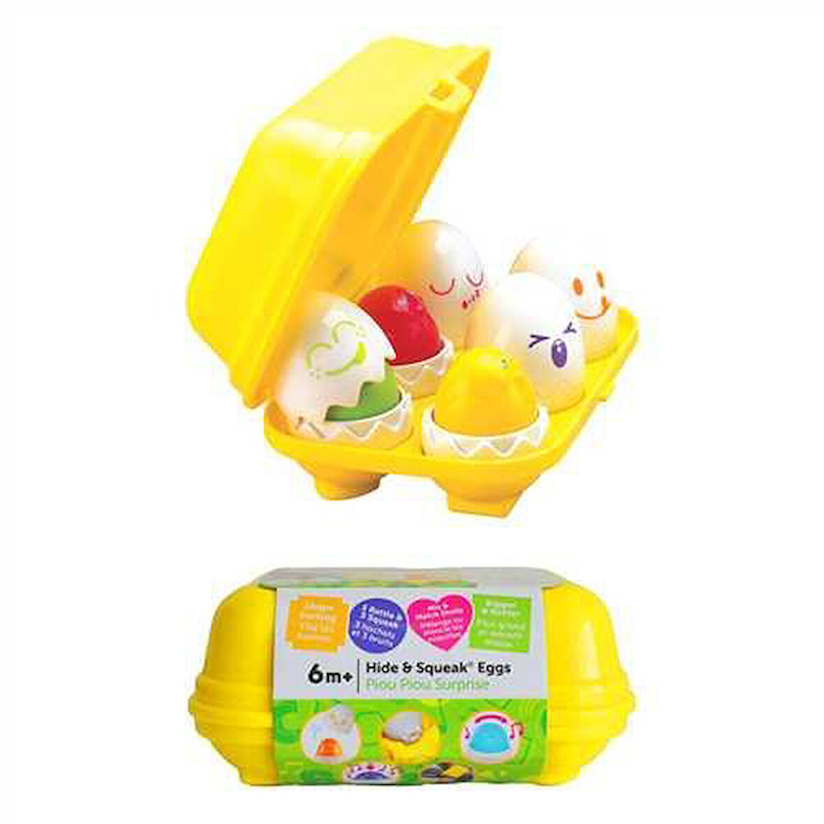  TOMY TOOMİES 73560 SAKLAMBAÇLI RENKLİ YUMURTALAR SESLİ 6M+