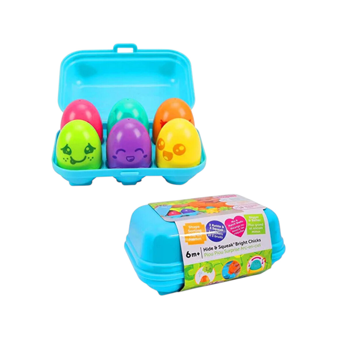 TOMY TOOMİES PARLAK RENKLİ SAKLAMBAÇLI YUMURTALAR SESLİ 6M+