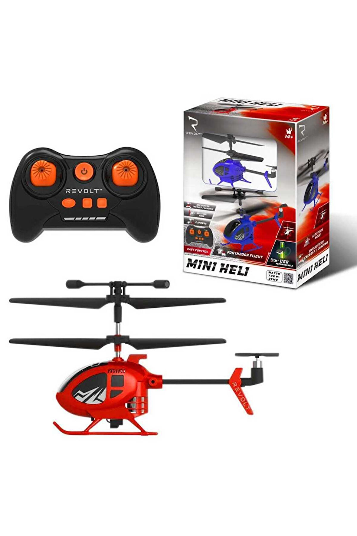 SEÇTİM ALDIM SUNMAN KUMANDALI MİNİ HELİKOPTER S100 KAPALI ALAN UÇUŞU ÇİFT PERVANE R/C 3.7V USB 8+