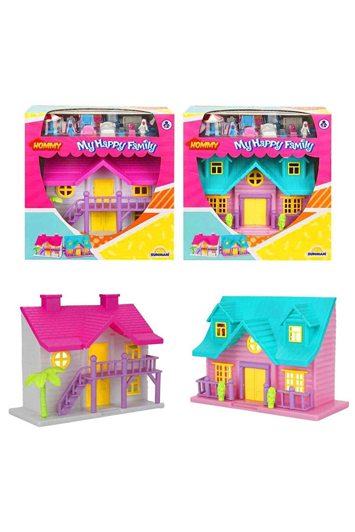 SEÇTİM ALDIM HOMMY KDL39-06 MY HAPPY FAMİLY VİLLA SET 18 PCS KÜÇÜK BOY 3+