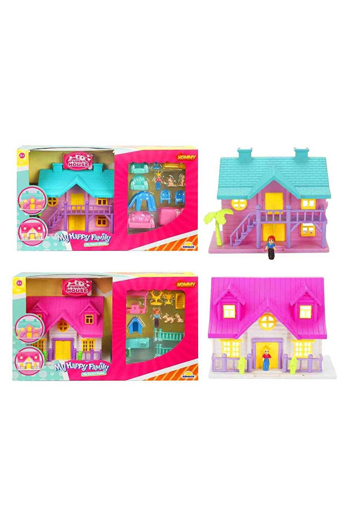 SEÇTİM ALDIM HOMMY KDL39-50 MY HAPPY FAMİLY VİLLA SET 13-14 PCS ORTA BOY 3+