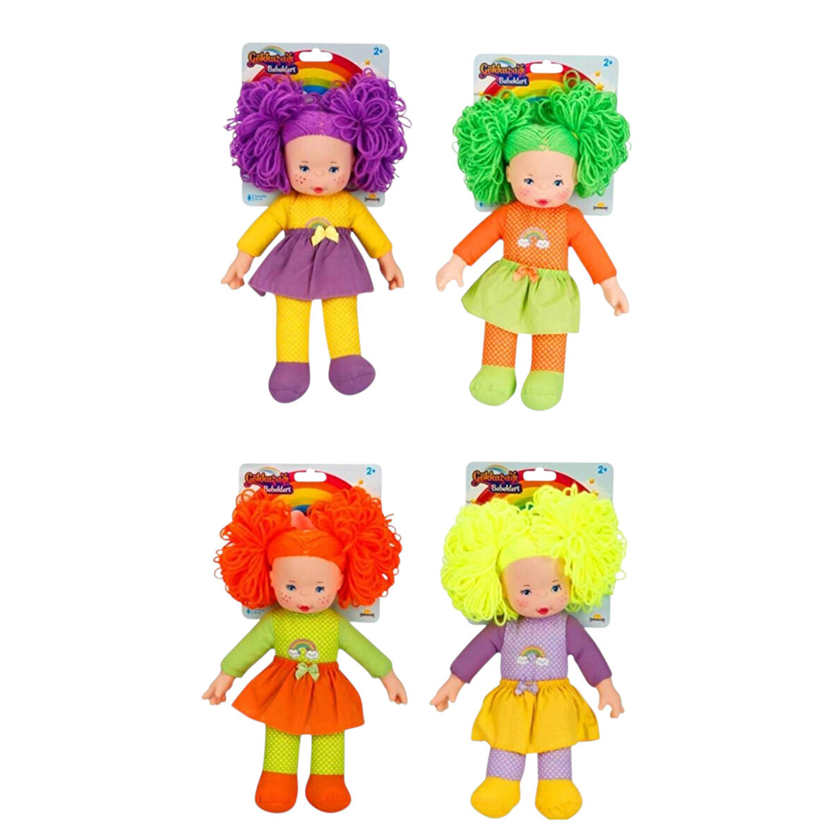 SUNMAN DOLLZN MORE 30012 GÖKKUŞAĞI BEBEKLERİ DOLGU 35 CM 3+