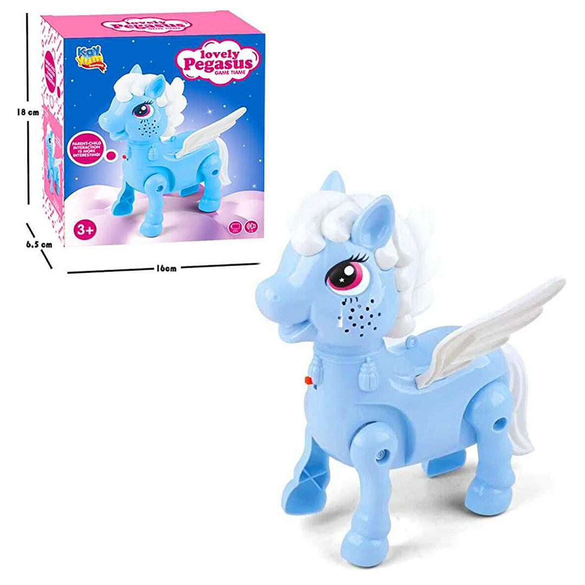 KAYYUM LOVELY PEGASUS MAVİ AT 2571 YÜRÜYEN SESLİ PİLLİ 3+