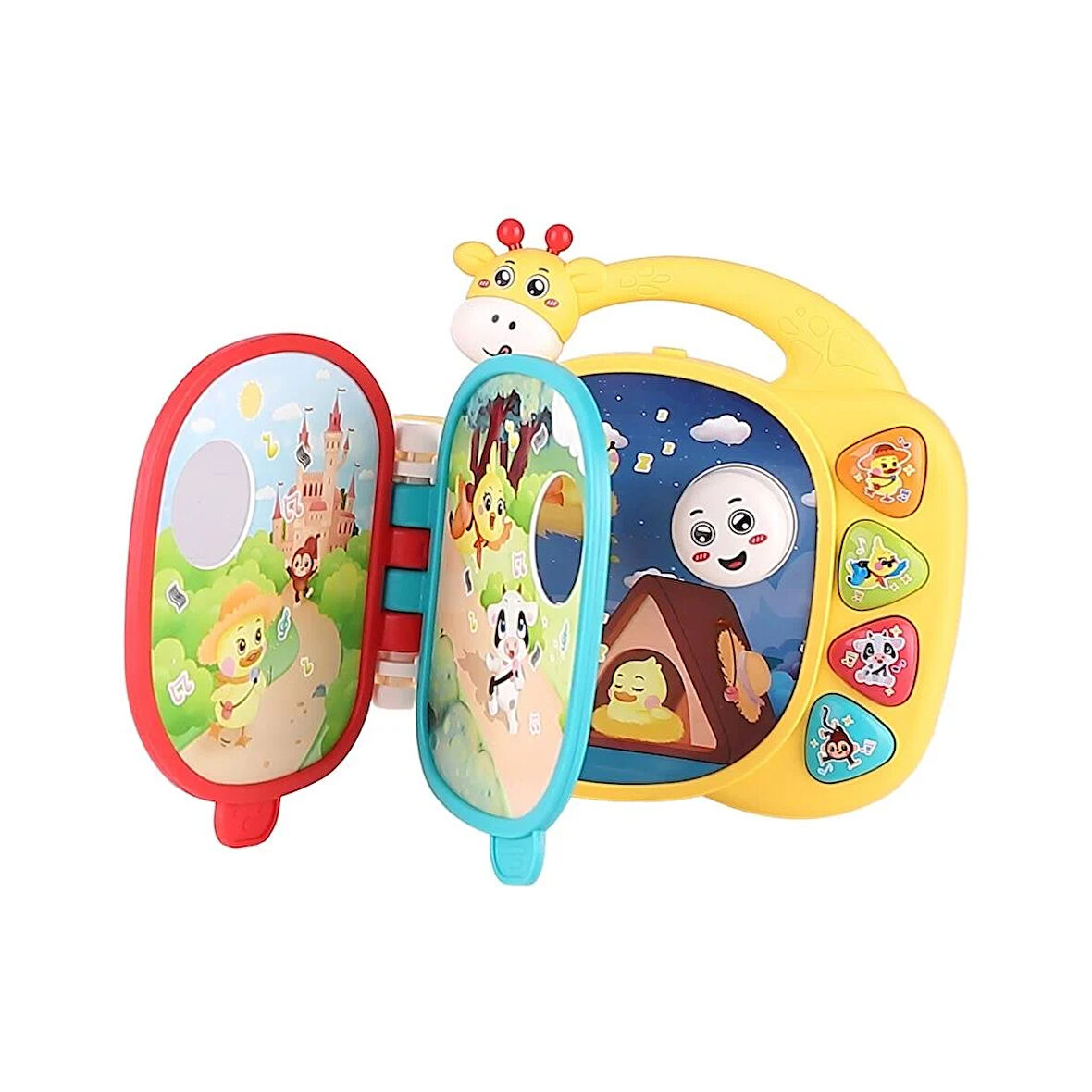 VARDEM 855-162A BEBEK PİYANOSU ZÜRAFA KİTAPLI IŞIKLI MÜZİKLİ KUTULU 12M+