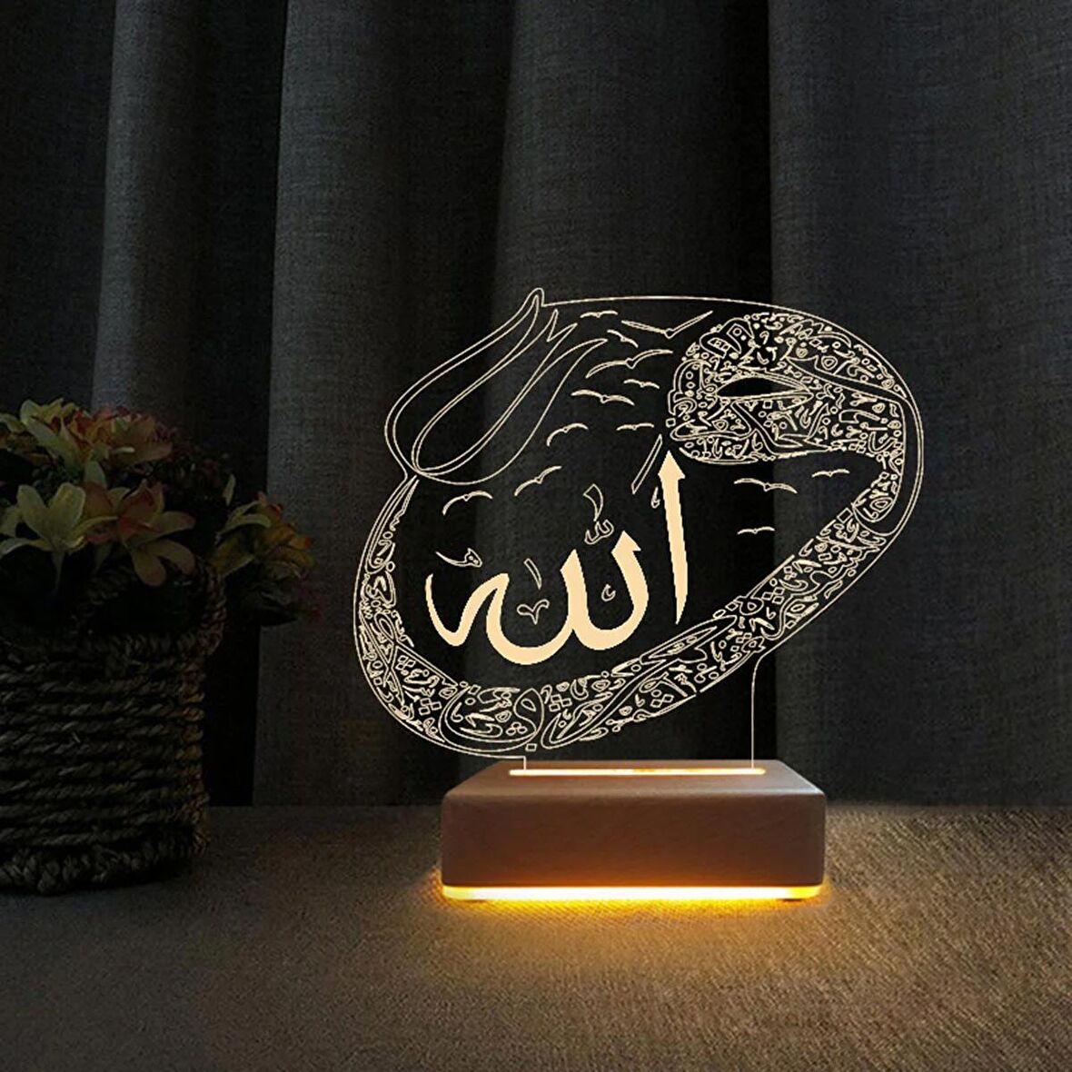 3D Led Gece Lambası Vav Tasarım Anneler Günü Hediyesi Gece Lambası Doğum Günü Hediyesi