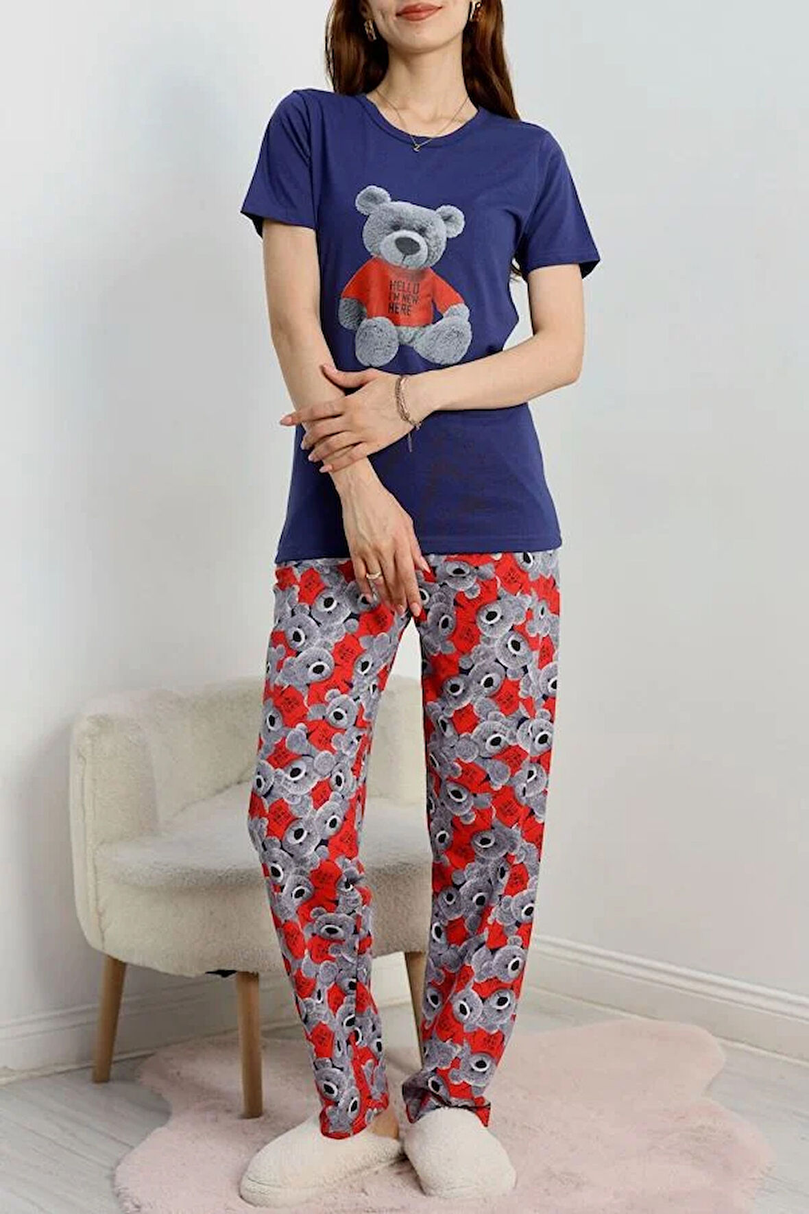 SeKa Süprem Baskılı Pijama Takım Laciayı - 50774.1773.