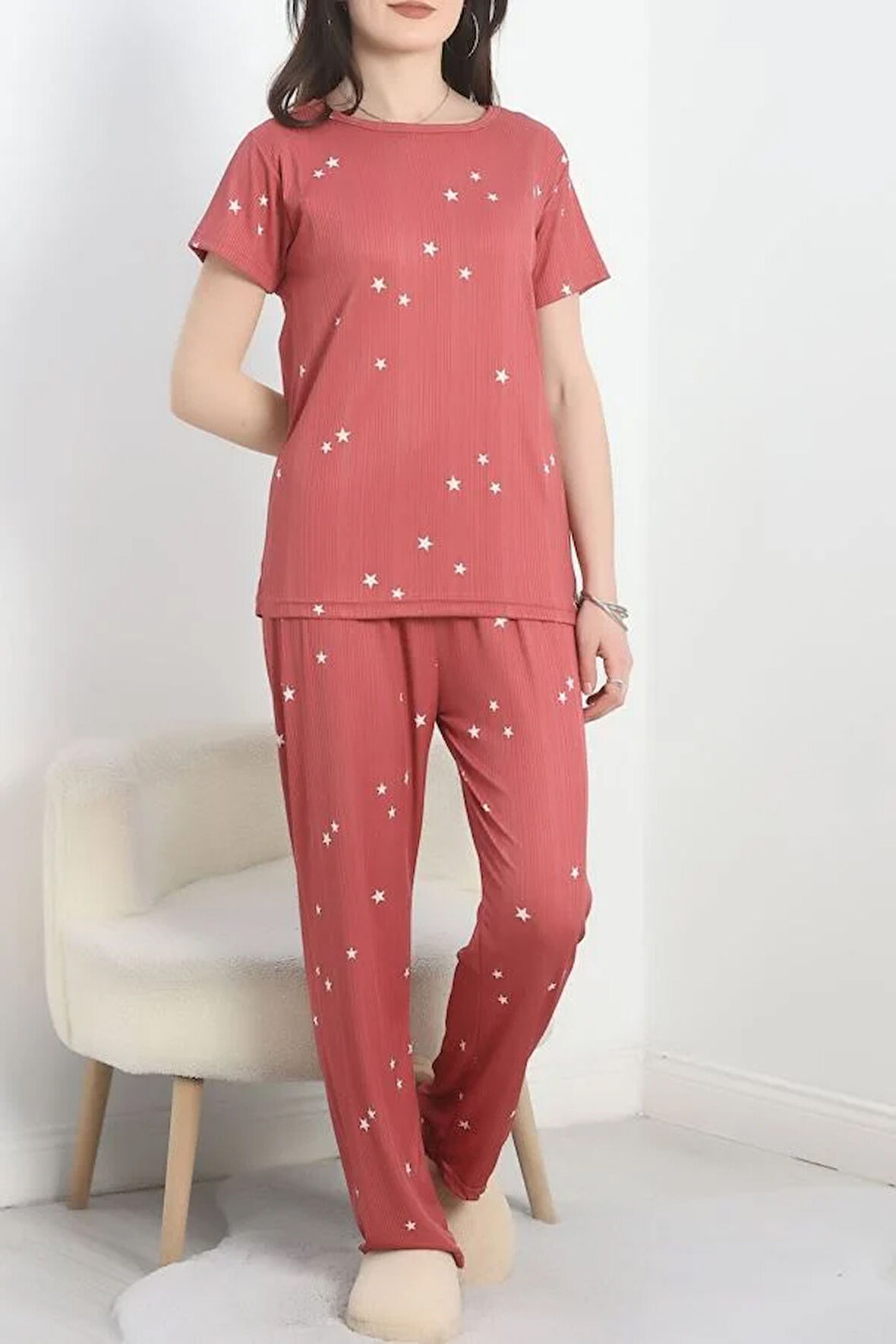 SeKa Alt Üst Aynı Pegasus Pijama Takımı Gülkurusu - 50419.1048.