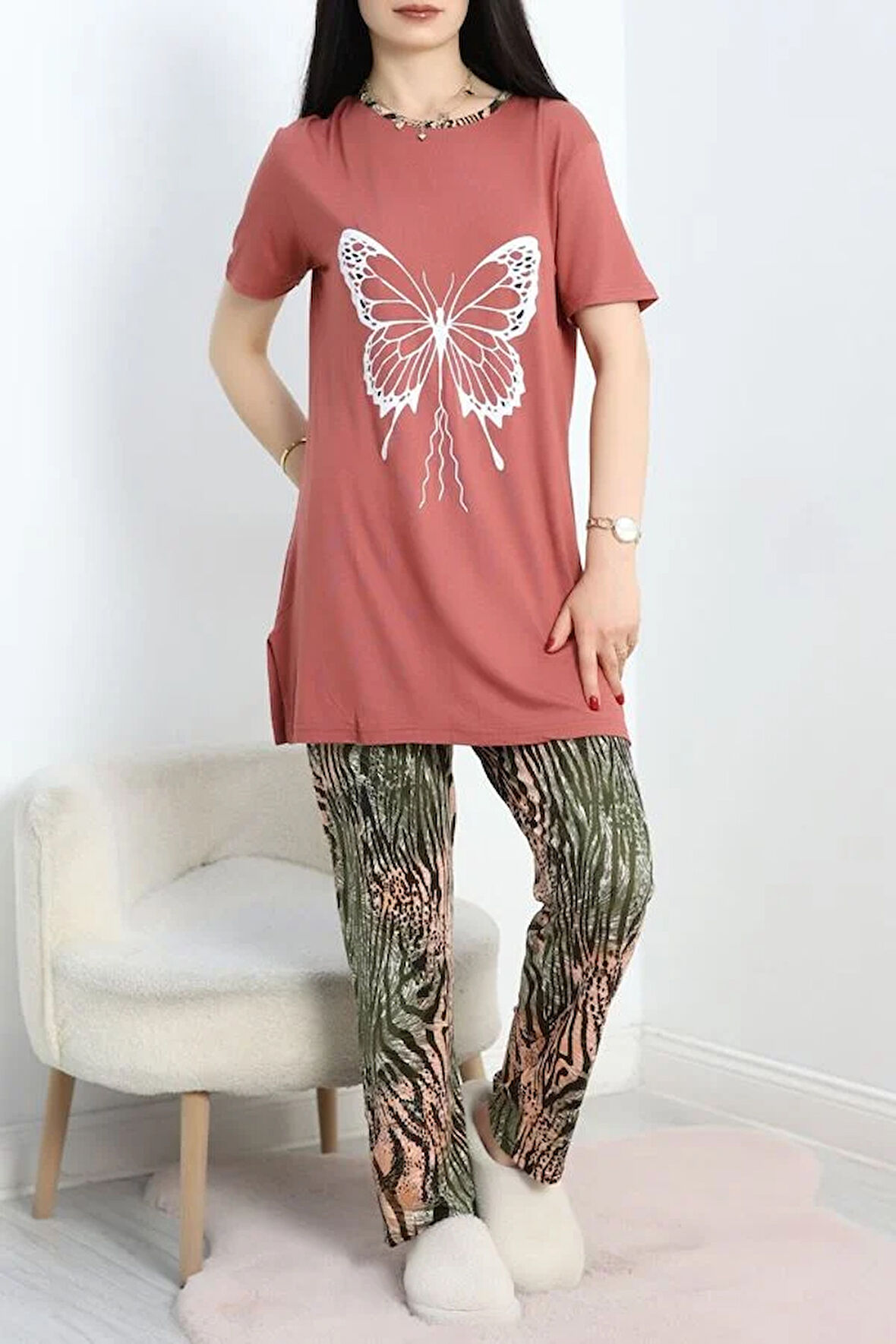 SeKa Ringviskon Pijama Takımı Gülkurusu - 50632.1931.