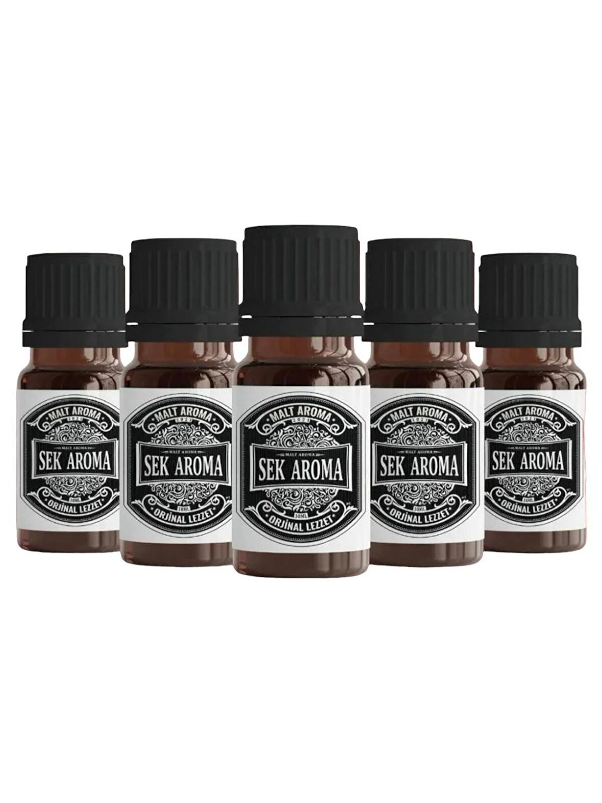 Sek Aroma 5 Adet Tek Kullanımlık Black Hazır Karışım Viski Kiti - Black Hazır Karışım Viski Aroması 10 ML