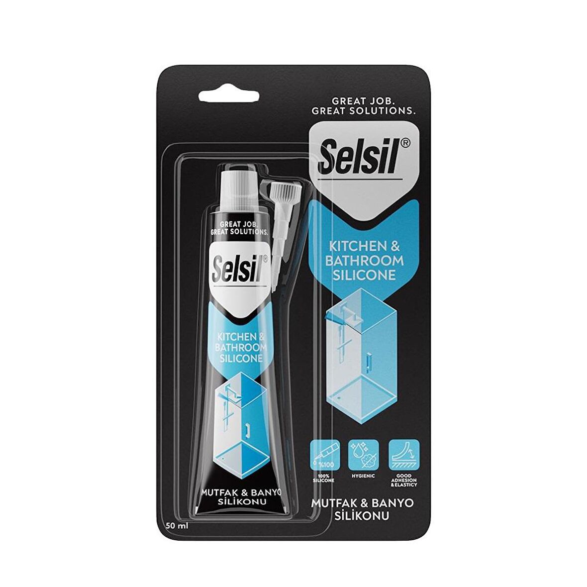 Selsil Mutfak Banyo Duşakabin Silikonu ŞEFFAF 50 ml.