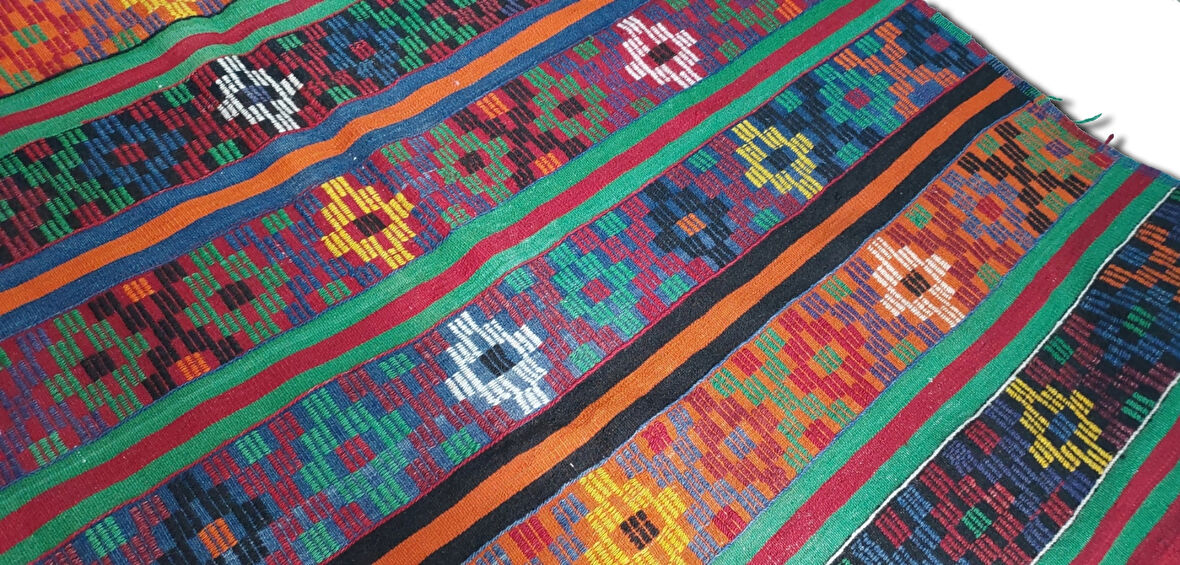 Antika Selendi Kilim – 70 Yıllık El Dokuma Yün Halı | 180x365 cm