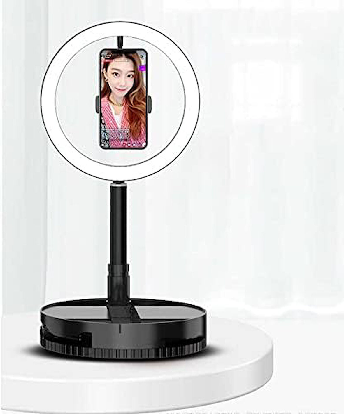 Senon Zore 26 Cm Foldable Işıklı Telefon Tutucu Ring Light Canlı Yayın Işığı Youtuber Işığı Selfi Işığı