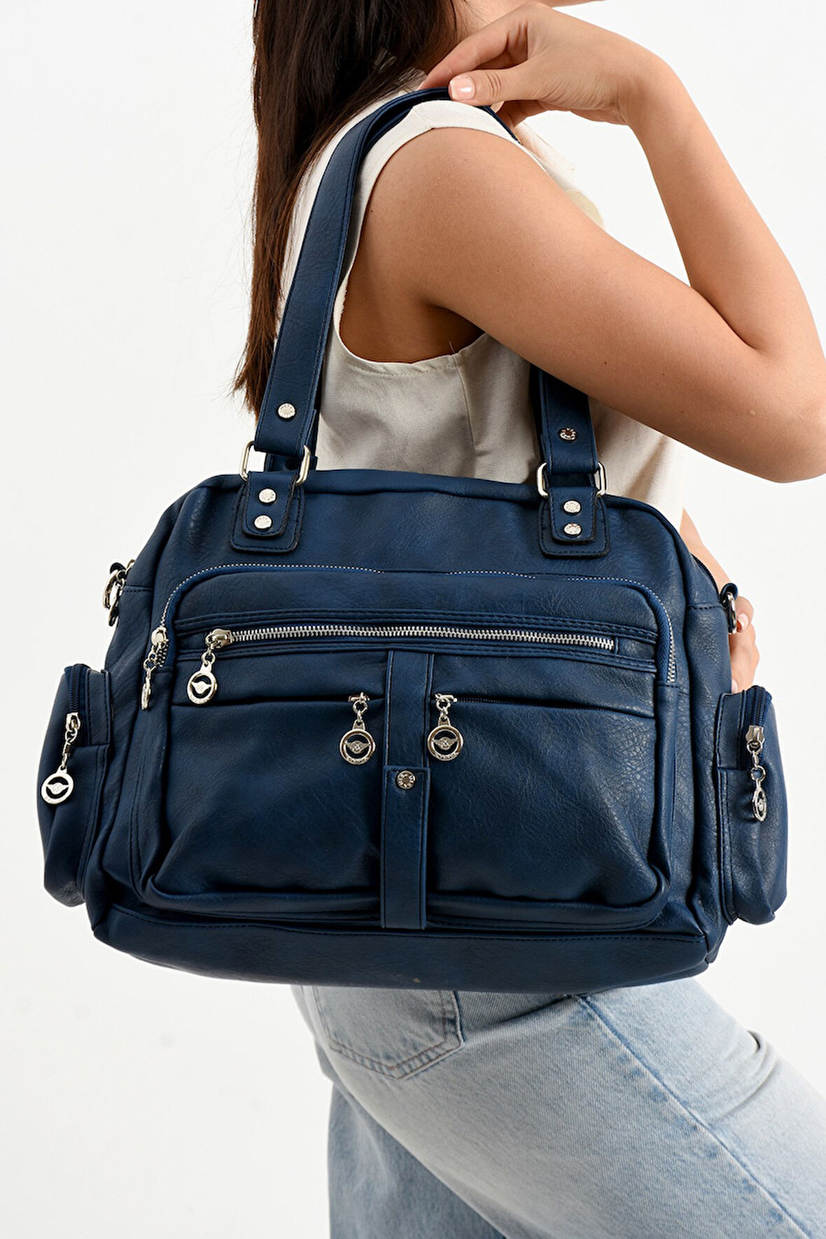 Geniş Hacimli Çok Bölmeli  Kadın Omuz Çanta Kadın Çapraz Çanta