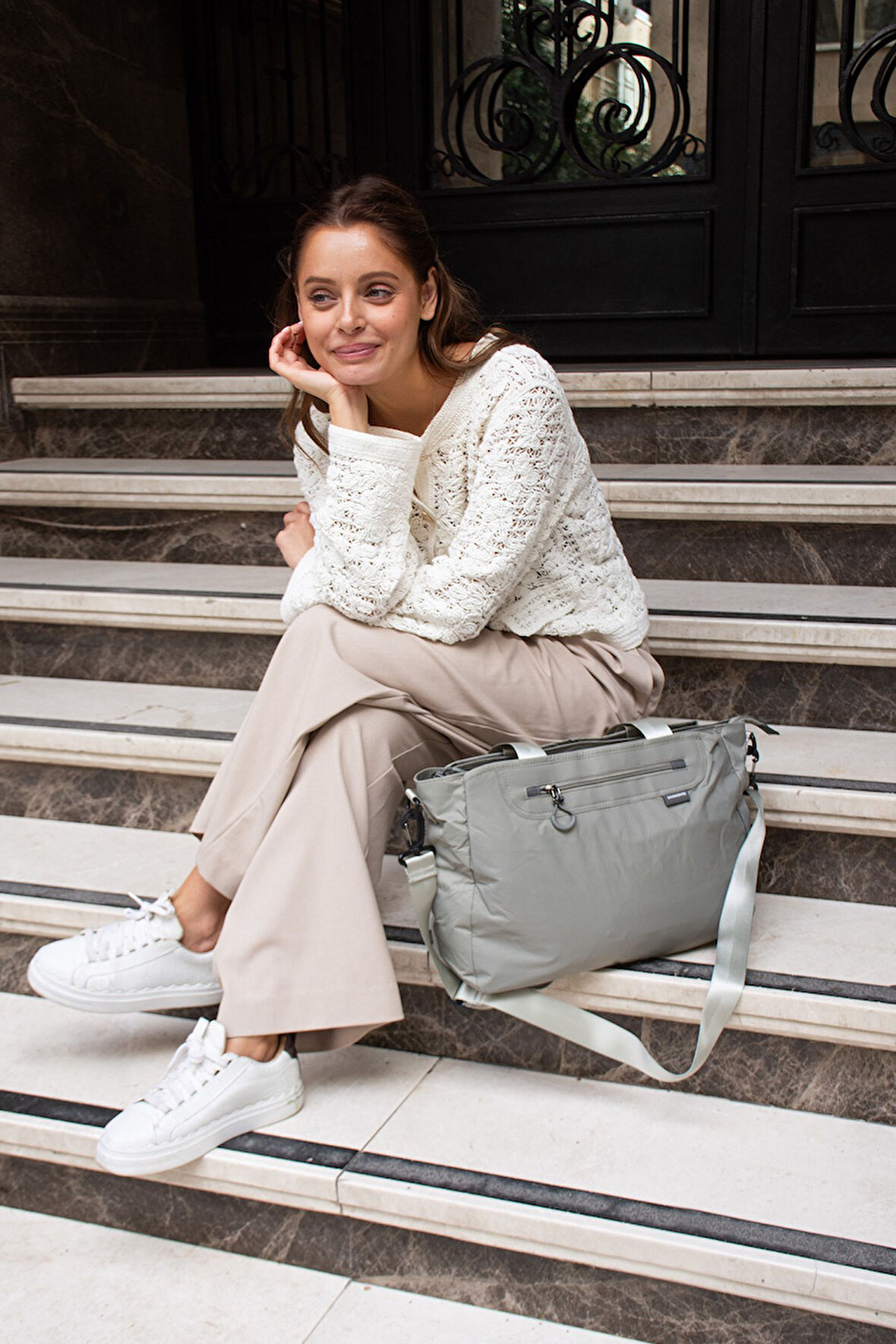 Sanmorris Paraşüt Kumaş Çok Gözlü Hafif Günlük ve Seyahat Omuz Çantası