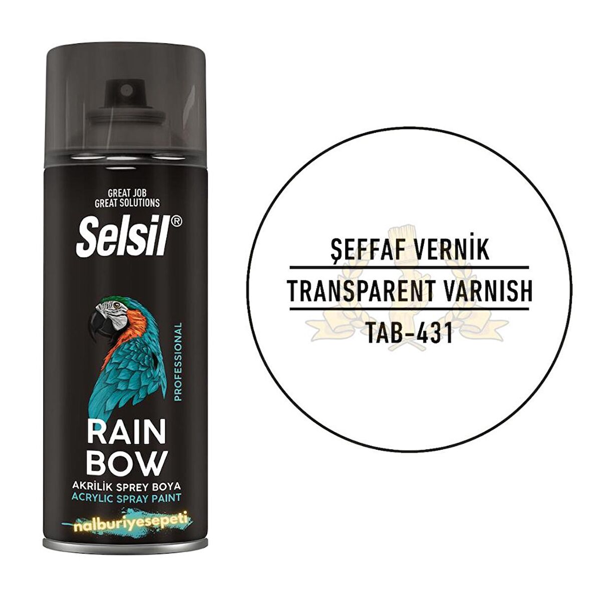 Selsil Rainbow Akrilik Sprey ŞEFFAF PARLAK VERNİK 400 ml.