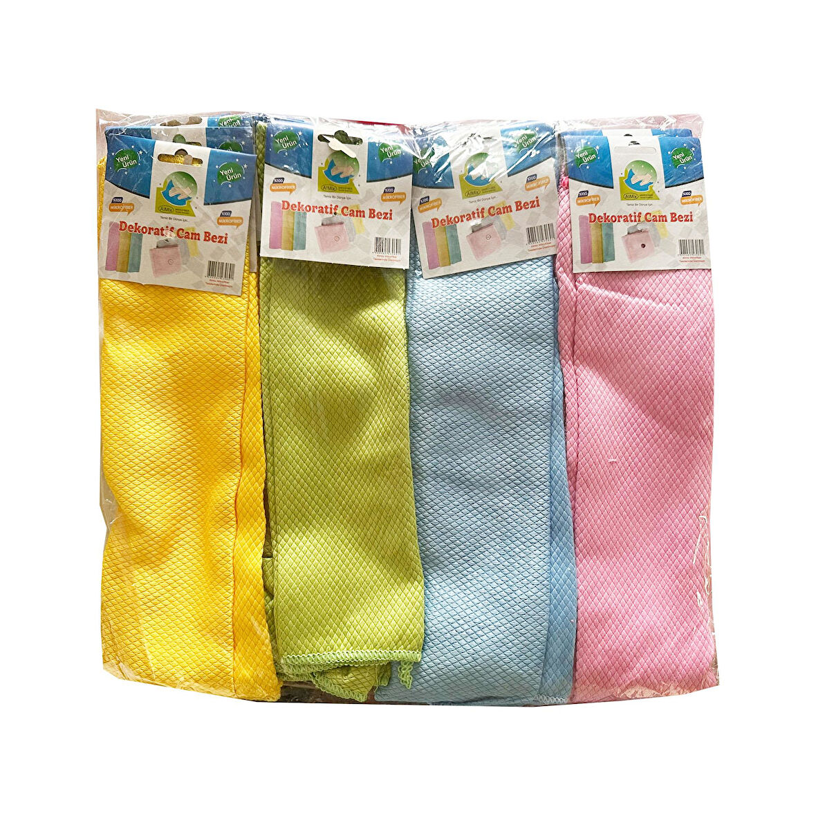 Omeyva Mikrofiber Bez Temizlik Toz Cam Bezi - 40 x 40 Cm. - 30 Gr. - 60 Adet