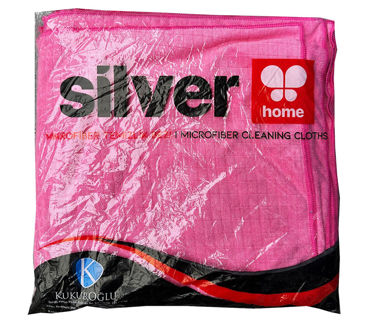 Silver Home Kareli Mikrofiber Temizlik Toz Cam Bezi -55 Gr. -300 Kalite -40x40 Cm. -20 Adetlik Paket