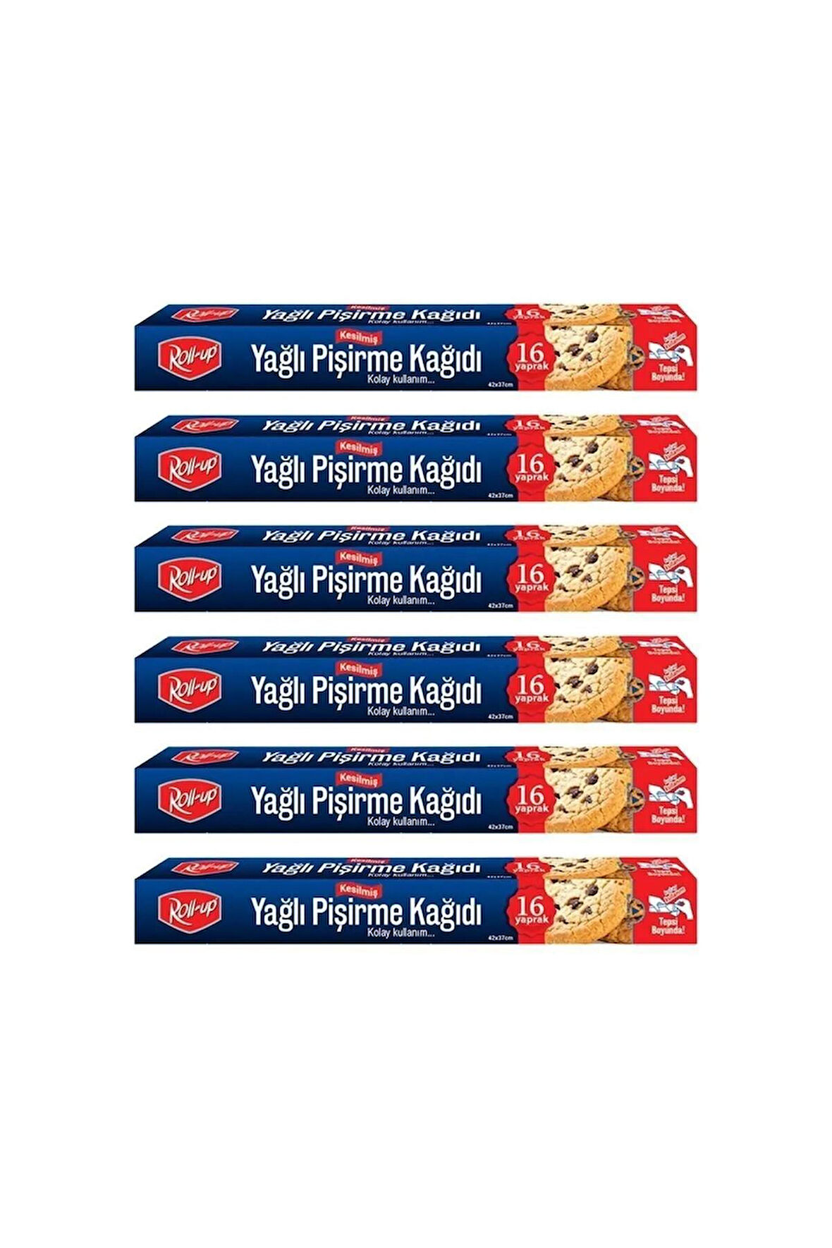 Roll-Up Yağlı Fırın Tepsi Pişirme Kızartma Kağıdı - 37x42 Cm. - 16 Yaprak - 5 Kutu