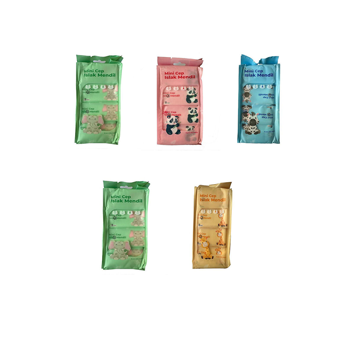 Baysa Alkolsüz Bitki Özlü Mini Islak Cep Mendili - 8'li 40 Paket