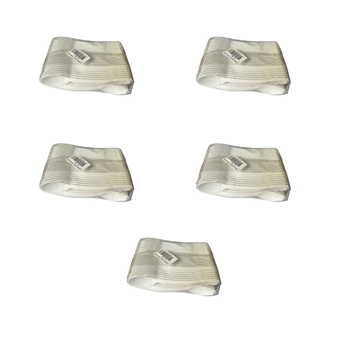 Plastik Şeffaf Beyaz Sup Kaşık - Tatlı Dondurma Kaşığı - 12.5 Cm. - 50 Adetlik 5 Paket