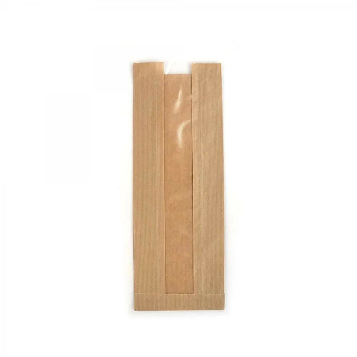 Pencereli Şemua Çizgili Baget Ekmek Fırın Kese Kağıdı - Orta boy -15x33 Cm. -5 Kg - Ort. 800 Ad