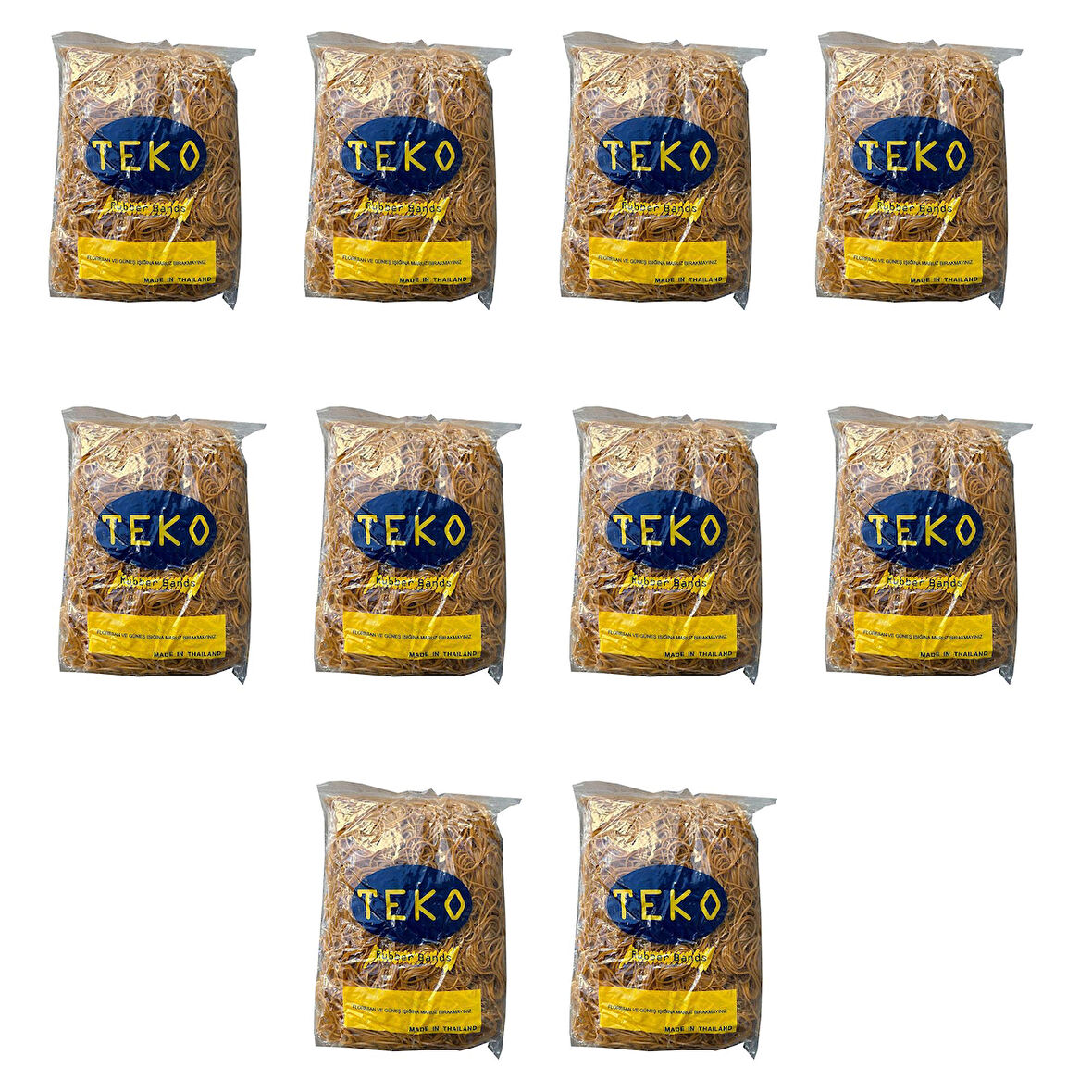 Teko AAA Kauçuk Ambalaj Paketleme Lastiği - Çap : 70 mm. Kalınlık:1,5 mm - 1000 Gr.lık 10 Paket