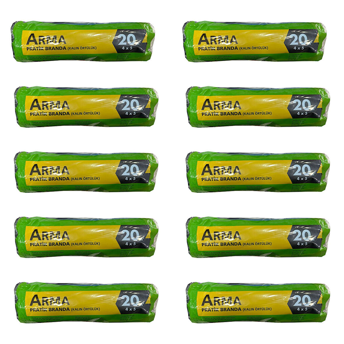 Arma Naylon Tadilat Boya Koruyucu Örtü Poşet Kalın Pratik Branda - 4x5 Metre - 20 m2 - 10 Paket