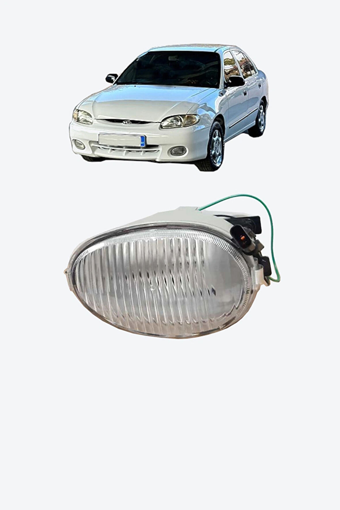 HYUNDAİ ACCENT 1998-2000 ÖN SİS FARI YUMURTA KASA ACCENT SİS LAMBASI SOL (L) ŞOFÖR TARAFI ŞEFFAF CAM