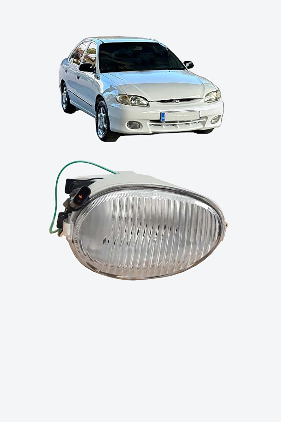 HYUNDAİ ACCENT 1998-2000 ÖN SİS FARI YUMURTA KASA ACCENT SİS LAMBASI SAĞ (R) YOLCU TARAFI ŞEFFAF CAM