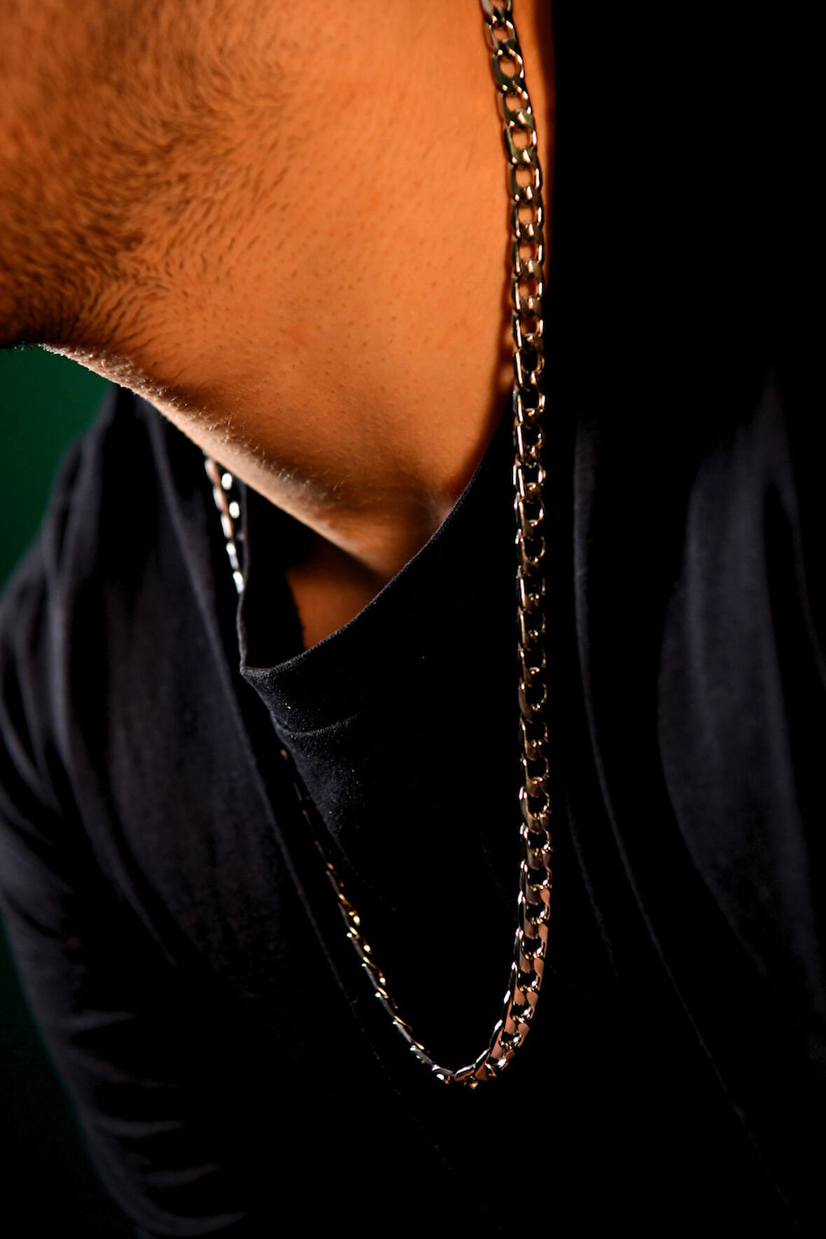 İç İçe Geçen Halka Model Erkek Çelik Zincir Kolye 7 mm