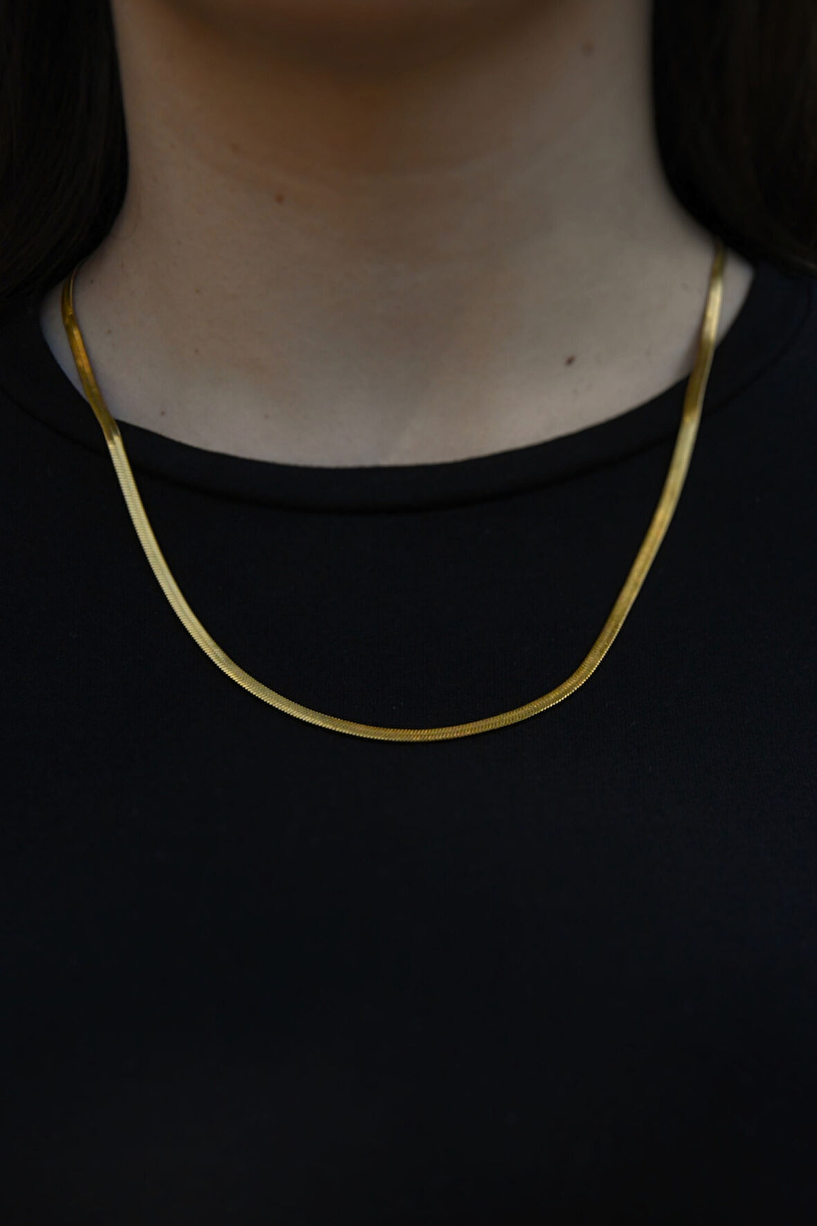 İtalyan Ezme Model Unisex Çelik Zincir Kolye 3 Mm