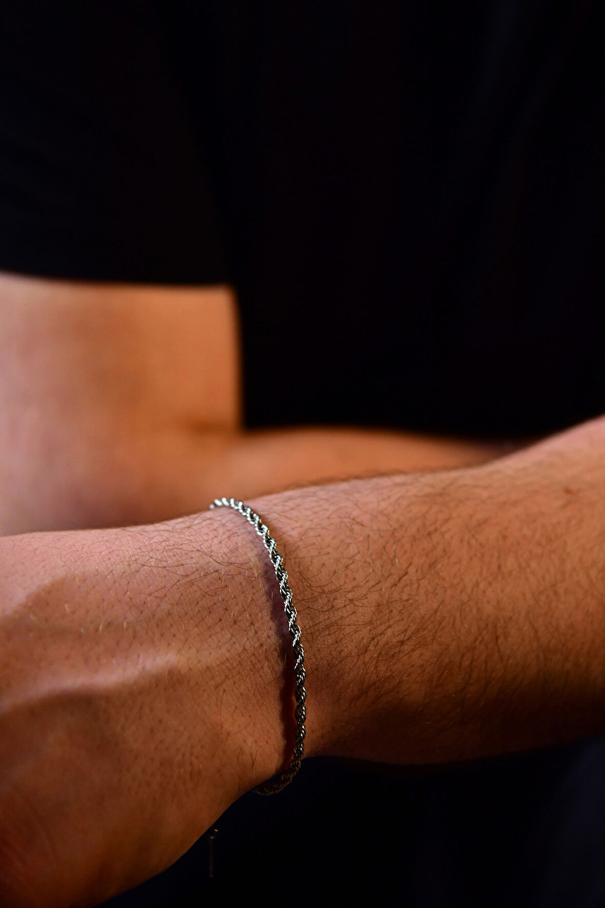 Burgu Model Unisex Çelik Zincir Bileklik 3 Mm