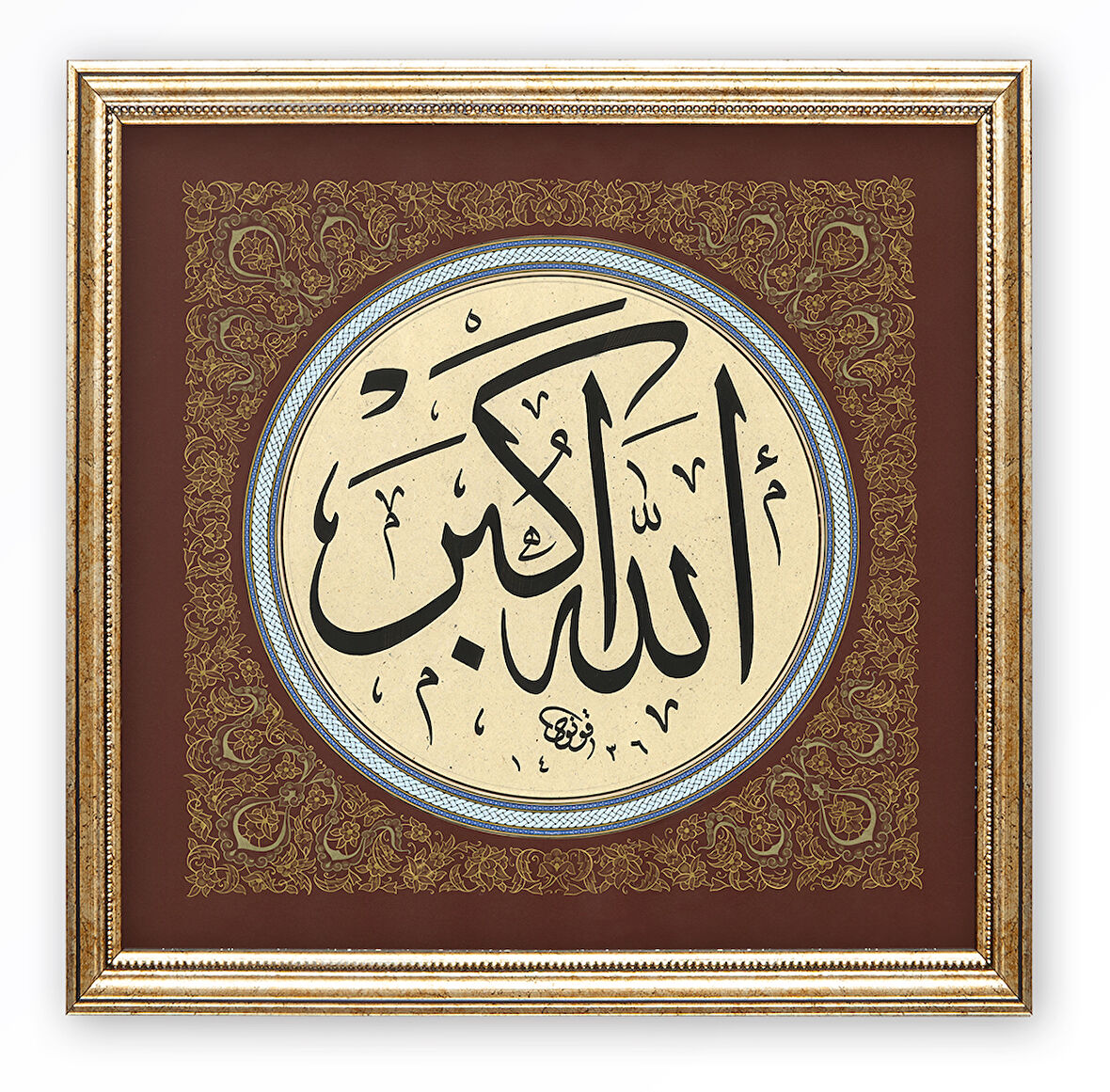 Sinan Grafik Dini Tablo Allahu Ekber Hüsn-i Hat Levha STN-S135