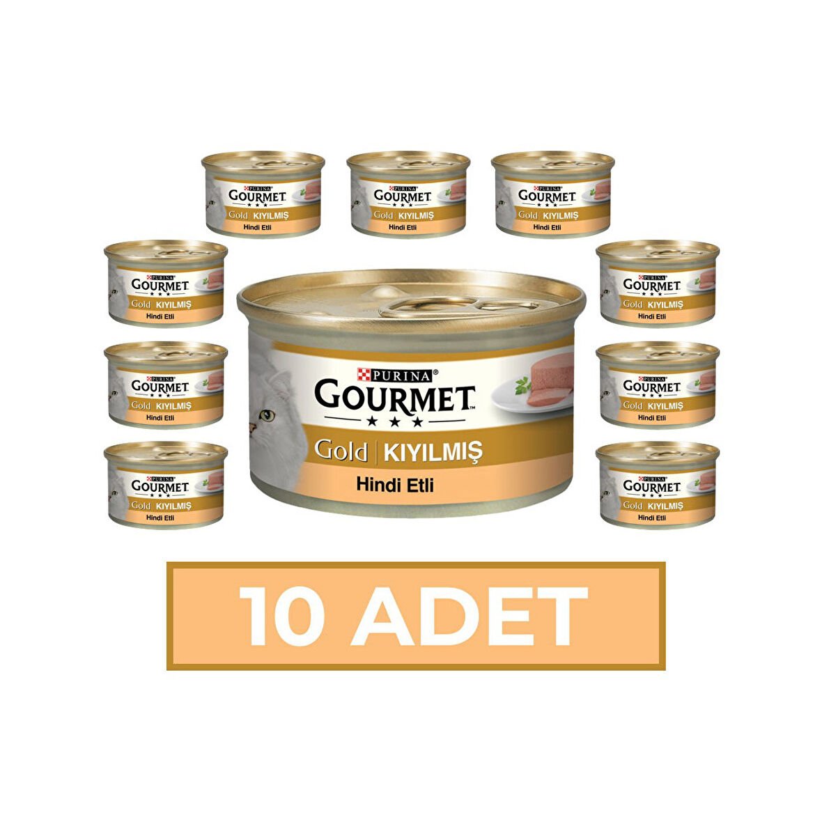 Purina Gourmet Gold Kıyılmış Hindi Etli Yetişkin Yaş Kedi Maması 85 gr - 10 Adet