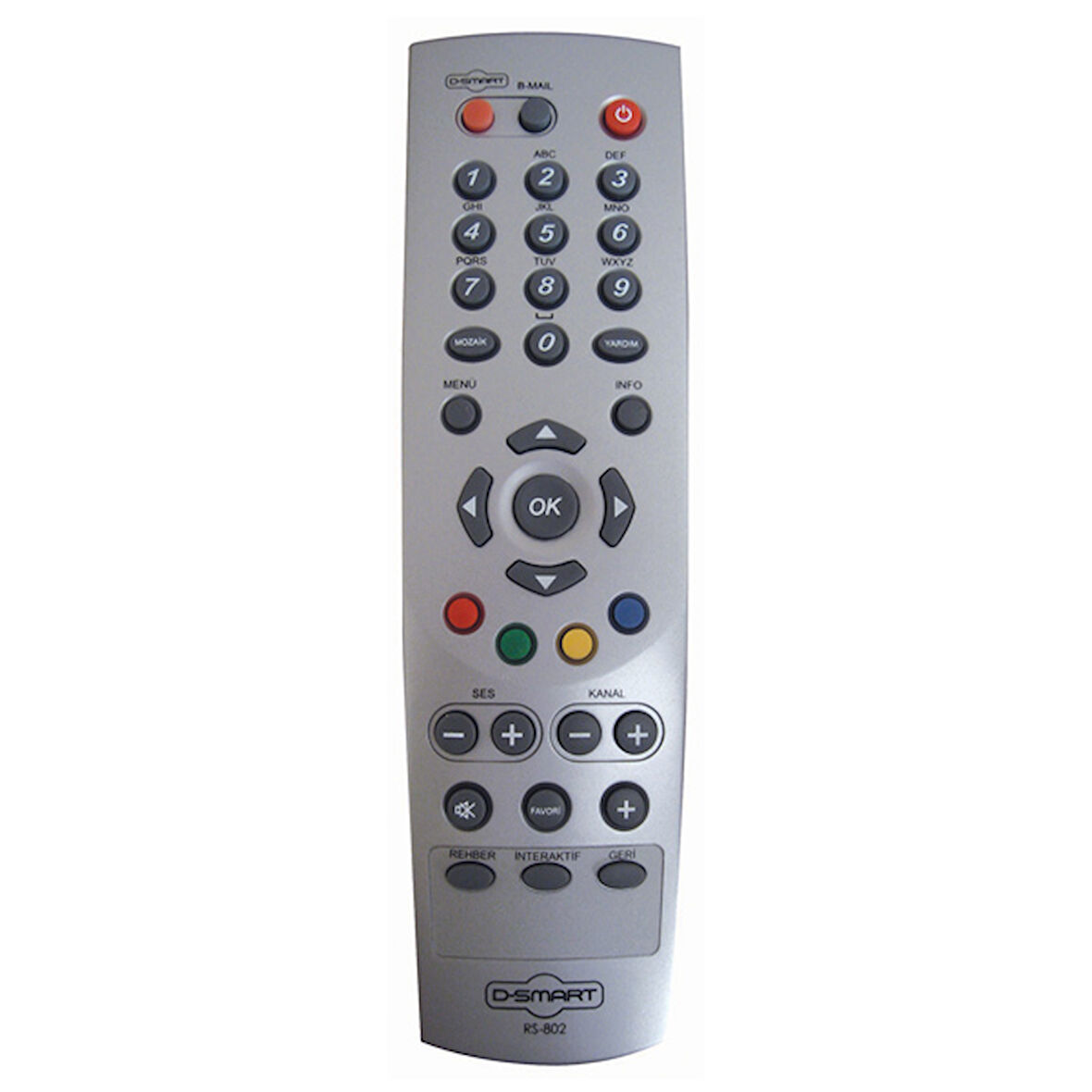 KYD KR D-SMART ESKİ KASA*KUMANDA D-SMART 802 SD UYDU KUMANDASI (4593)