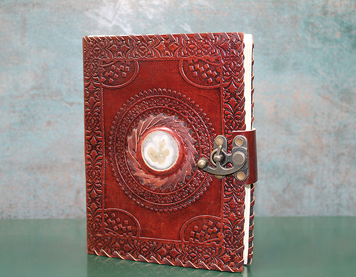 Taşlı Deri Defter Model 11