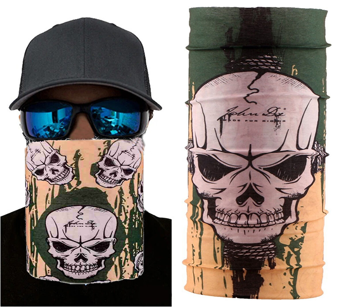 Haki Kuru Kafa Baskılı Buff Bandana 25X48 Cm