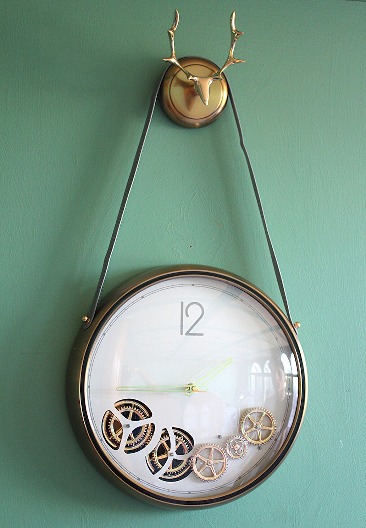 Çarklı Geyikli Duvar Saati