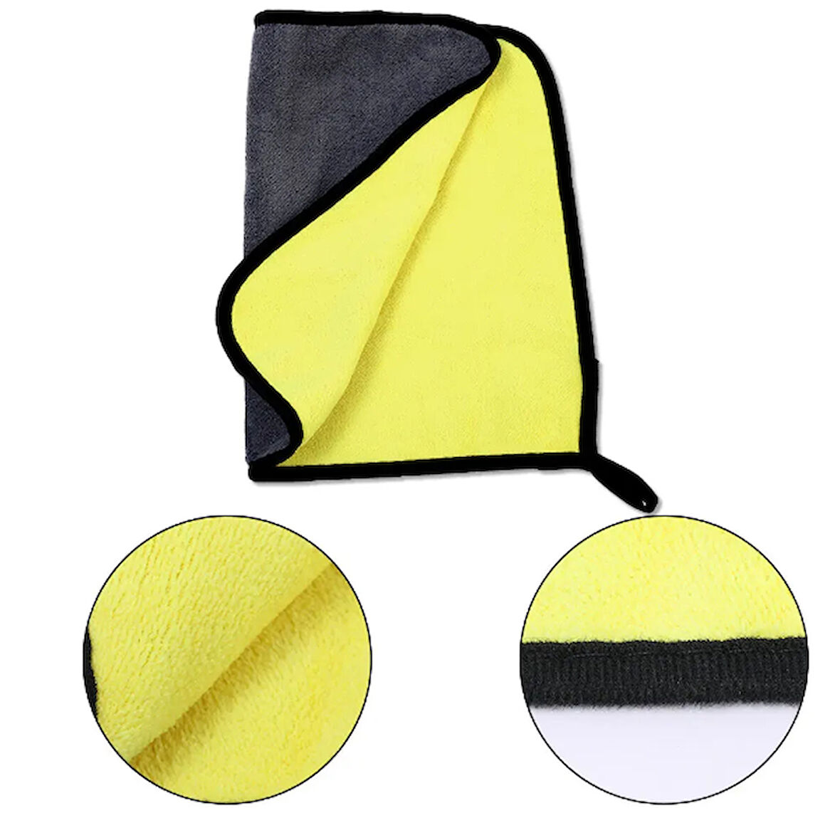 Yünlü Mikrofiber Araba Temizlik Bezi 50X70 Cm