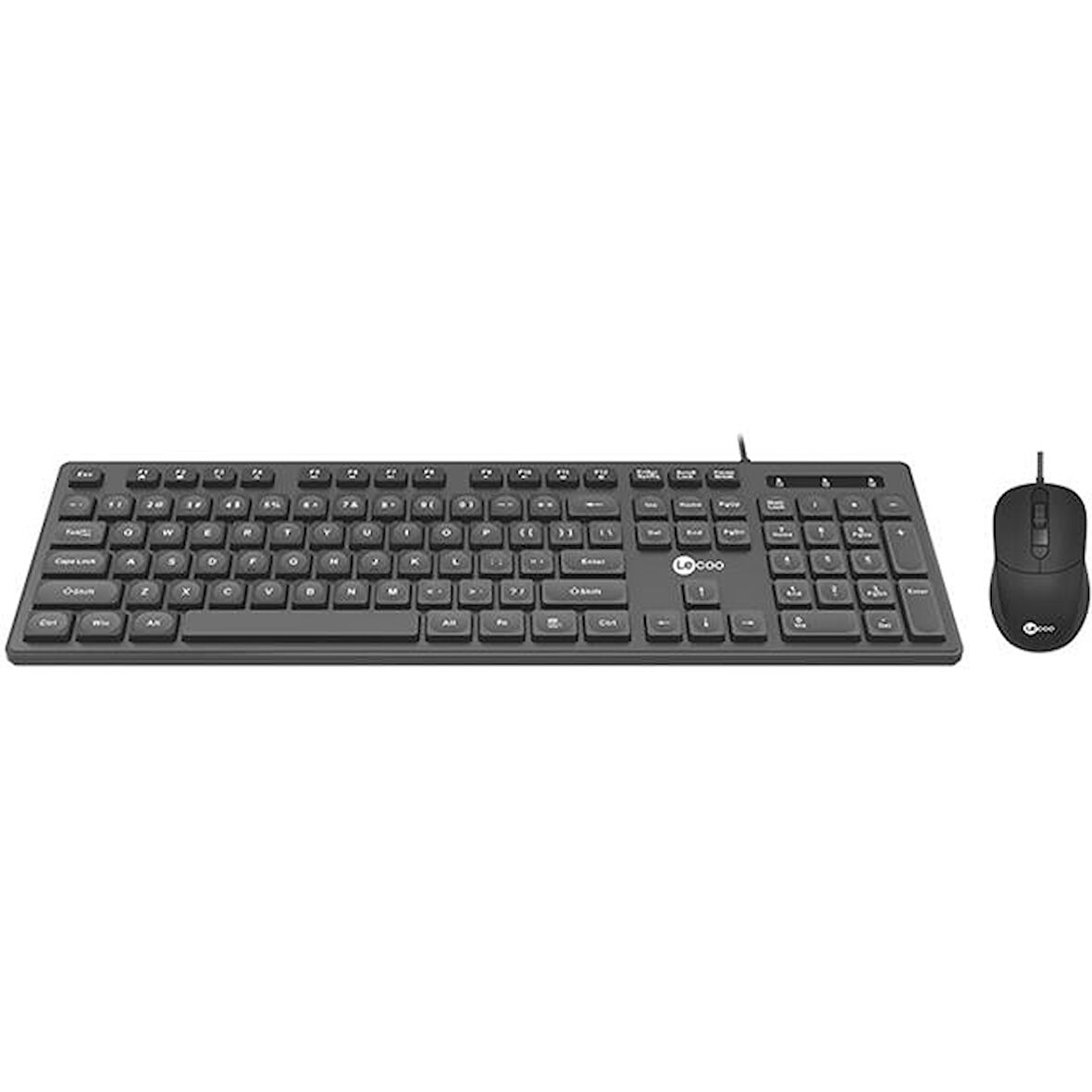 Lecoo Cm102 Usb Kablolu Q Klavye - Mouse Set Siyah