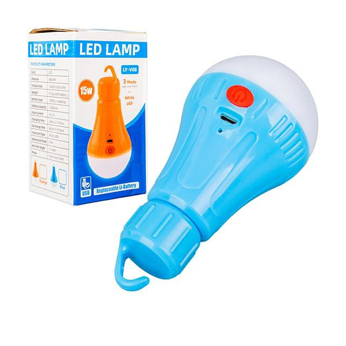 Ly-V08 Şarjlı Kamp Lambası (Çakarlı)