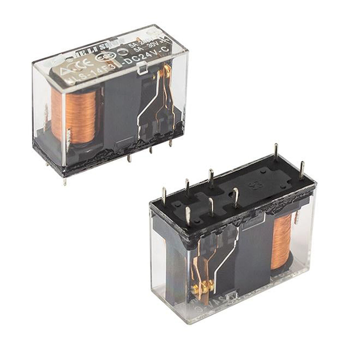 24 Volt Role Çift Kontak 8 Bacak 5 Amper Hls-14F3L-Dc5V -C