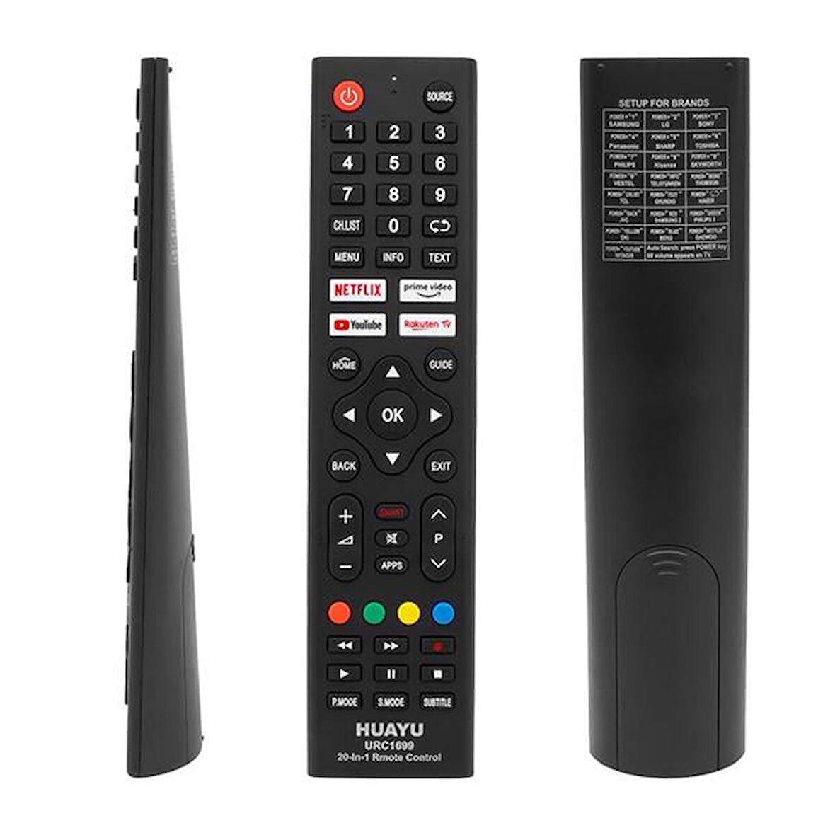 Huayu Urc1699 20In1 Netflix - Youtube - Prime Video Tuşlu Universal Lcd-Led Tv Kumanda