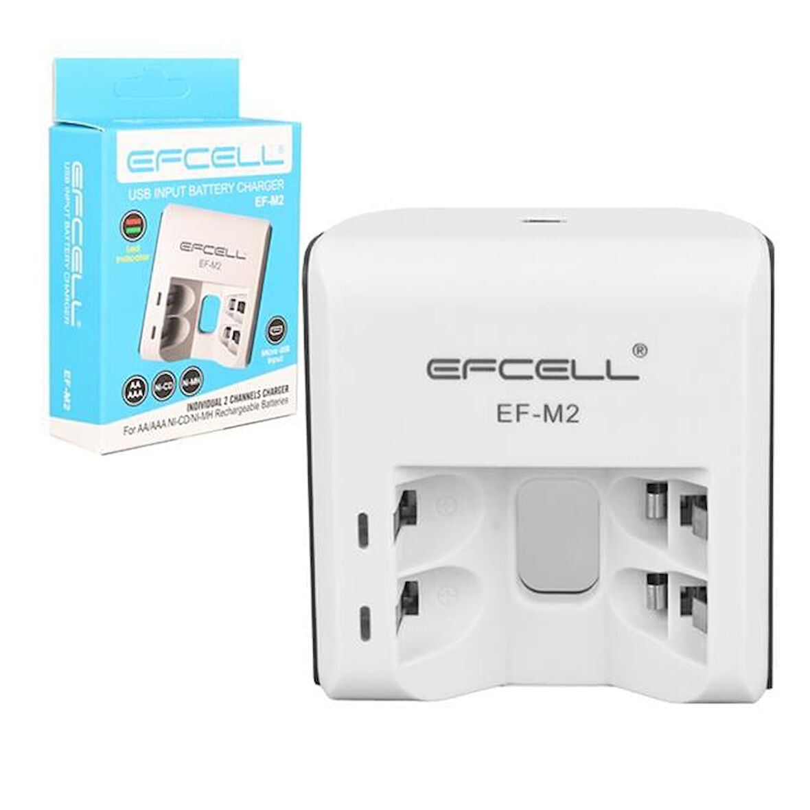 Efcell M2 Aa/Aaa 2'Li Pil Şarj Cihazı