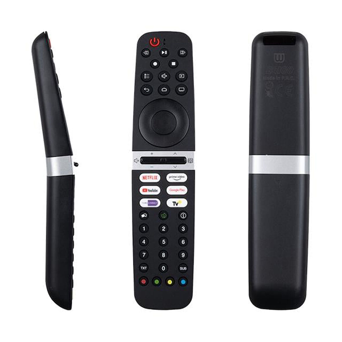 Weko Ses Komutsuz Netflix-Prime Video-Beinconnect-Google Play-Youtube-Tv+ Tuşlu Lcd Led Tv Kumanda
