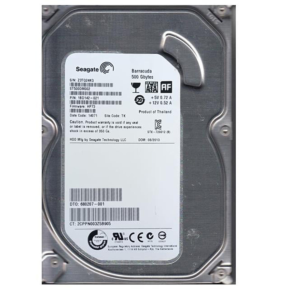 Seagate St500Dm002 St 500 Gb Sata Harddisk Refresh