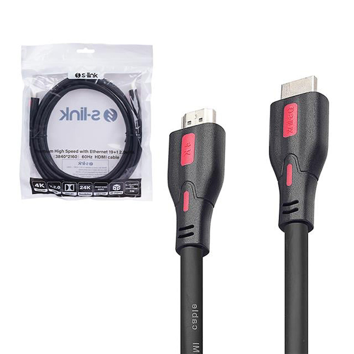 S-Link Sl-Hdm4K13 19+1 Hdmi To Hdmi V2.0 4K (3840*2160) 60Hz Kablo